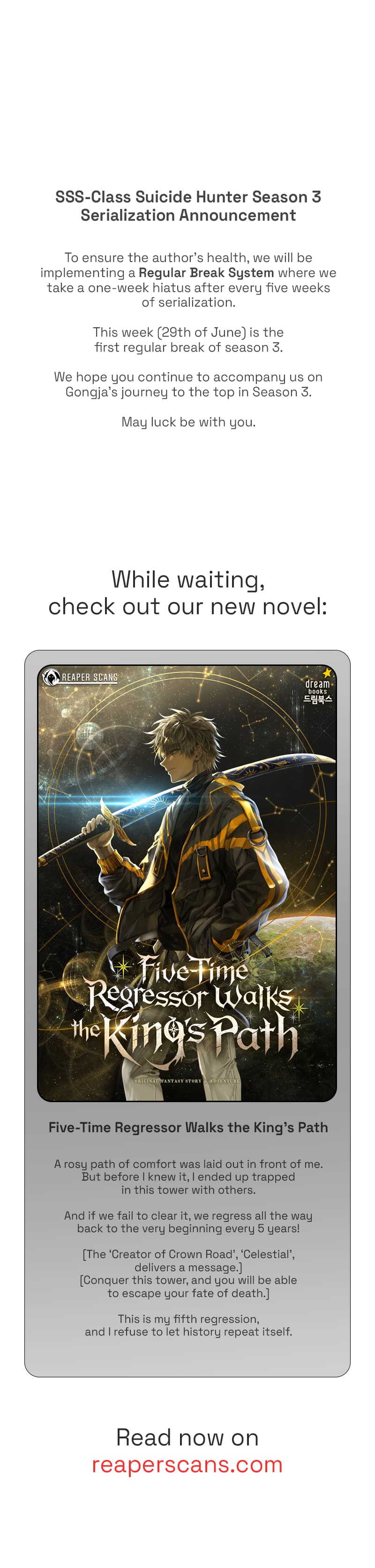 SSS-Class Suicide Hunter, Chapter 86.5 image 1